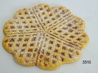 Waffel rund m. Puderzucker