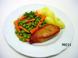 Hähnchenbrust/ Gemüse/ Kartoffeln (zusammenhängende Einheit)
