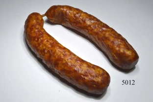 Schinkenmettwurst als Paar Lebensmittelattrappe