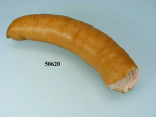 Bockwurst angebissen Lebensmittelattrappe