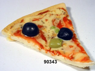 Pizza-Stück Oliven grün+schwarz