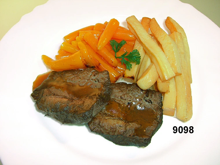 Produkt - Filetstück garniert (zusammenhängende Einheit)