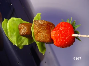 Spieß Erdbeere/Fleisch